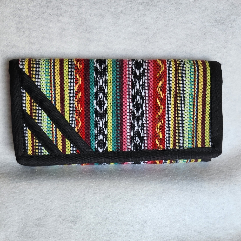 Earthbound Trading Co clutch wallet handmade in Nepal New, Cotton handcrafted